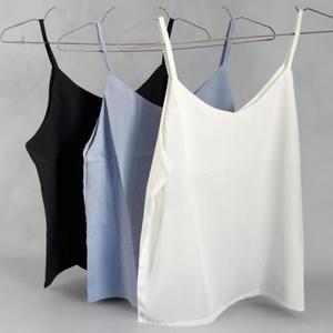 여성 색상 란제리 민무늬 클래식 새틴 블라우스