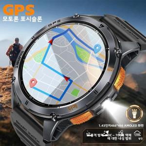 LIGE GPS 스마트 시계 프리미엄 군용 야외 고도계 기압계 AMOLED 스크린 내장 GPS 및 나침반 스포츠 새로운