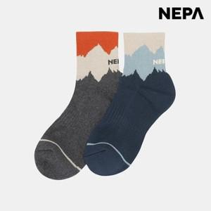 [롯데백화점]네파 공용 오르고 단목 양말 (2족 세트) 7KC8342