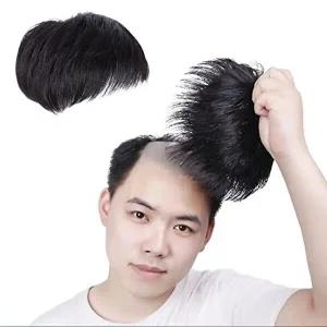 인모부분가발 남성 고열사 똑딱핀 정수리 부분 가발 1P 탈부착 패션