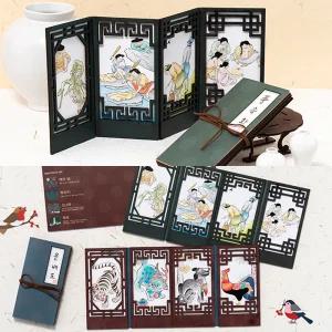 MDF 고급 병풍 만들기 가을 추석 전통 명절 설날 전래 놀이 초등 미술 키트 어르신 민화 소형 DIY