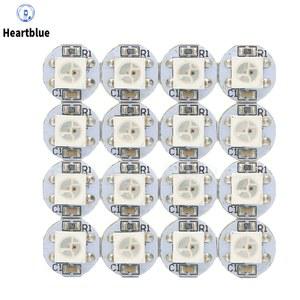 10 1000개 WS2812B 5V SMD WS2811 5050 IC 화이트 지원 LED 또는 PCB 내장 4핀 방열판 블랙 RGB