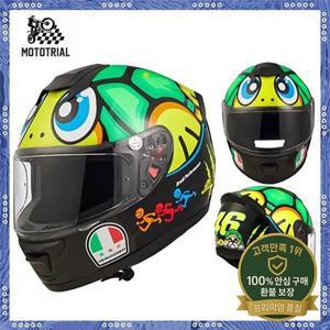 귀여운 큰 눈 오토바이 헬멧 - 어린이 및 성인을 위한 풀 페이스 성격 4계절 남녀공용 자전거