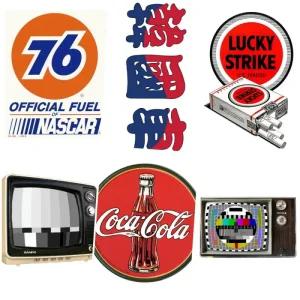 GADACOMPANY 리무버 노트북 자동차 캐리어 캠핑 빈티지스티커 6종세트 A588