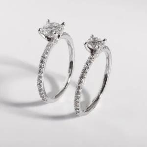 [샤밍주얼리]3부 5부 랩 다이아 반지 IGI 프로포즈 결혼 기념일 선물 여자 친구 웨딩 밴드 졸리