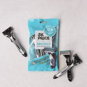 5K프라이스 휴대용 면도기 6중날 4입