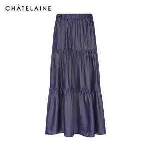 [샤트렌] 풀밴딩 A라인 셔링 롱스커트_HCDFSK801