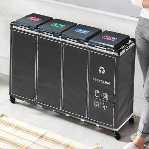 재활용 분리수거함 4단 분리수거대 가정용 거치대 쓰레기통 가정용