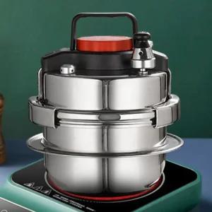 5분 바로밥 압력 가마솥 1.4L 인덕션 솥밥 겸용 압력솥 누룽지 미니 스텐 밥솥 1인용