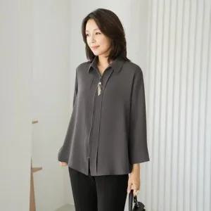 가을인기 엄마옷 마담4060 럭셔리오픈블라우스-QBL2509007-