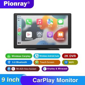 9인치 무선 CarPlay 차량용 스크린  Android Auto 호환  휴대용 카 스테레오 GPS 네비게이션 플러그 앤 플