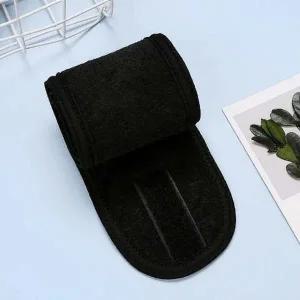 블랙 극세사 세안 밴드 세수 세안용 머리띠 (WFJUWC0)