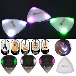 기타 피크 일렉트릭 터치 발광 LED 교체 픽 우쿨렐레 베이스 플렉트럼 현악기 미끄럼방지 부품