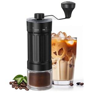 세라믹 버 핸드헬드 핸드 크랭크 에스프레소 그라인더를 사용한 GCCTXC 수동 커피 그라인더로 프렌치 프레스 미세하게 붓기 여행용 소형 휴대용, 그라인드 설정으로 조용하게 조절 가능