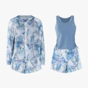 50대래쉬가드 부모님레쉬가드 중년 아줌마 엄마 수영복 블루