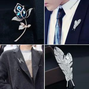 수트 뱃지 럭셔리 남성용 엣지 클래식 솔리드 정장