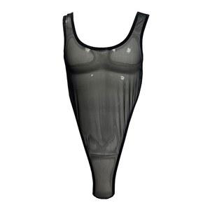 맨키니 바디수트 레오타드 하이컷 G-스트링 통 비키니 속옷을 통해 본 KK미터 남성 원피스 메시