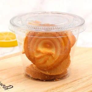 [이룸팩]디저트컵 포장용기 컵과일 용기 92파이 270ml(9온스) PET 투명컵+무타공 평리드 뚜껑 100개 세트