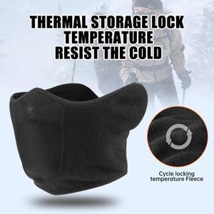 오토바이 따뜻한 마스크 겨울 방풍 야외 낚시 스포츠 러닝 사이클링 페이스 커버 하프 블랙