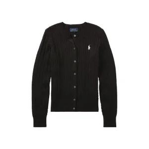 폴로 랄프로렌 케이블 니트 걸즈 가디건 블랙
