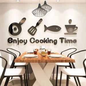 아크릴 벽장식 세트 호텔 식당 벽스티커 장식소품 벽인테리어 포인트벽지 벽스티커