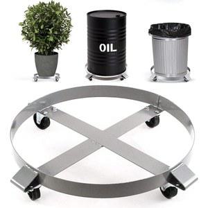 헤비 듀티 1000파운드 드럼 돌리 - 회전 캐스터, 스틸 프레임, 팁이 없는 핸드 트럭, 용량의 55갤런 쓰레기통