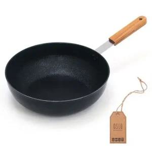 오슬로 웍팬 28cm 후라이팬 우드 손잡이 조리팬 가정후라이팬