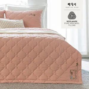 [박술녀](SK)양모100 누빔 패드 겸 이불+베개커버 세트 (작품명 : 연모4)