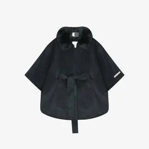 [베스띠벨리]핸드메이드퍼케이프코트 BLHRY7646BK