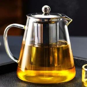 티주전자 차우리는 법랑 티포트 950ml 내열 강화유리 티주전자