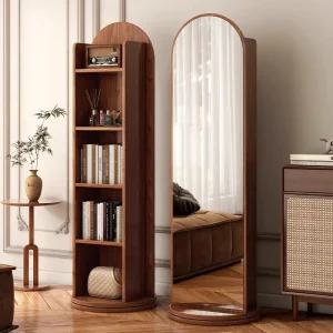 JINI 나산회전책장 회전형 책장 책꽃이 거울 코너