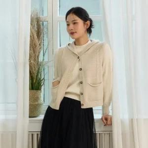 mllw 케이블 후드 레이어드 스웨터 베스트