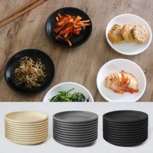 티본 미니접시 원형접시10p세트 앞접시 캠핑접시 전자렌지용 초밥 먹방 디저트 접시