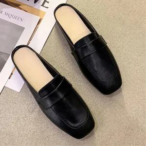 여직원 판매원 굽없는 정장 뮬슬리퍼 봄 발편한 블로퍼 젊은여자