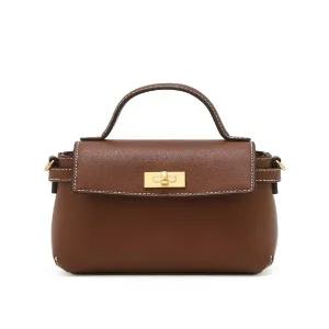 [헤지스]브라운 단색 소가죽 미니 토트 겸 크로스백/HIWA5F781W2_s