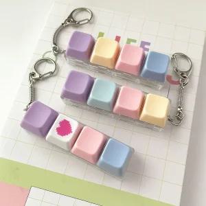 키보드키링 키캡키링 기계식 청축 딸깍이 열쇠고리 이니셜 키보드 제작 가방고리 백꾸