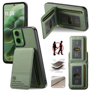 모토로라 G54 파워 RFID 차단 가죽 카드 케이스 뒷면 커버