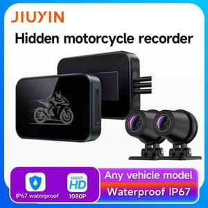 오토바이 블랙박스 JIUYIN 듀얼 DVR 대시캠 WiFi 스마트 연결 1080P 720P 전후방 방수 액션 카메라 레코더 자전거용