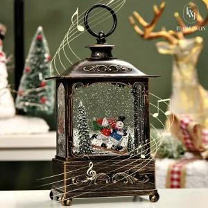 크리스마스 오르골 무드등 캐롤 멜로디 워터볼 랜턴 선물 LED 장식 소품 캠핑 인테리어
