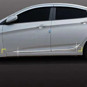 자동차인테리어용품 뉴엑센트 사이드 스커트 크롬 몰딩 언더라인 튜닝