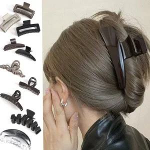 긴 머리 집게 핀 빅사이즈 데일리 반묶음 대형 집게 핀 헤어핀 여성 세트 어린이 머리핀