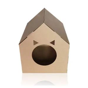 고양이 종이로 만든 사각형 하우스 숨숨집 박스집