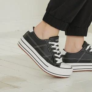 [스프리스][비밀특가] 스프리스 여성 4.5cm 스티치 통굽 스니커즈/키높이/플랫폼_2종택1