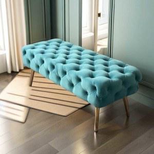 현관 스툴 벨벳 벤치의자 드레스룸 블루 소파 벤치소파 베드 침대