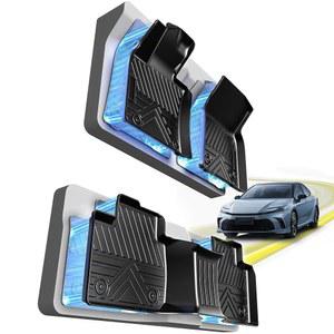 PWY 2025 토요타 캠리 플로어 2열용 포함 3PCS 1열 액세서리 TPE 웨더, 듀티 카 포함), 커스텀 및 자동차 매트(하이브리드 라이너, 2026 올 헤비 LE/SE/XLE/XSE 매트, 라이너