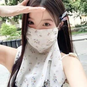 [콩심팥심]쉬폰 플라워 데일리 여름넥워머 멀티스카프 클래식 쿨