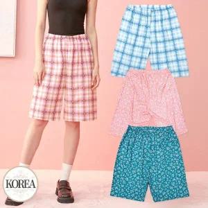 [토토와모모]남여공용 커플 쿨링 5부 면 레이온 파자마 바지_P403715621