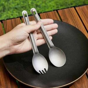 [콩심팥심]포크수저 숫가락 티타늄 스포크 숟가락