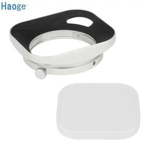 Haoge LH-M36W 스퀘어 메탈 렌즈 후드 Leica Summicron 35mm f2, ASPH 및 Elmarit-M 용 캡으로 설계