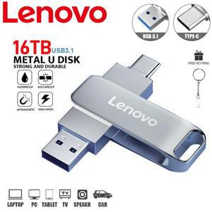 Lenovo 16TB 4TB 펜 드라이브 USB3.1 280MB/s GDPR 2TB 플래시 U 디스크 비즈니스 지문 보안
